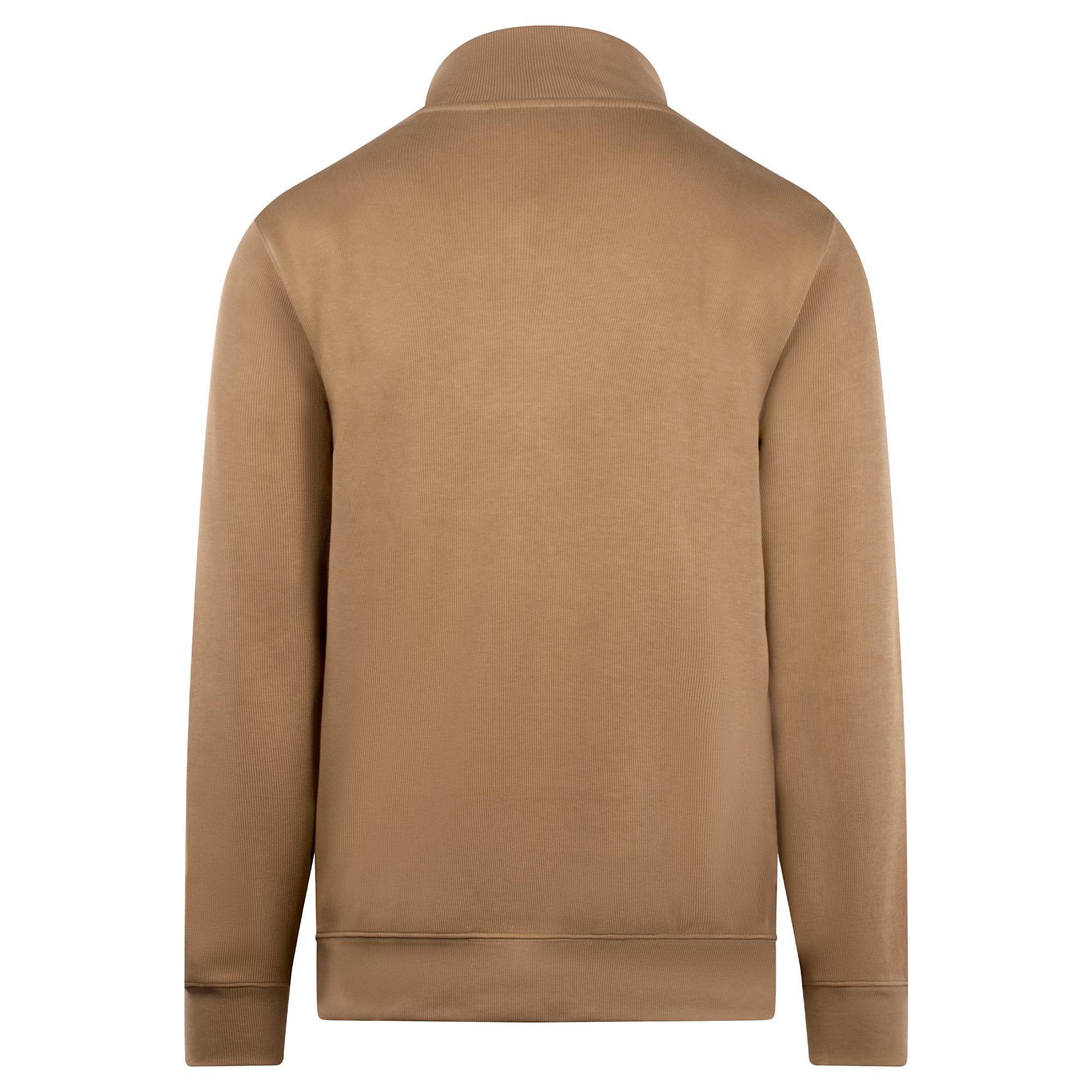 Lacoste Quarter Zip Stand Up Collar Cotton Sweatshirt Viennese